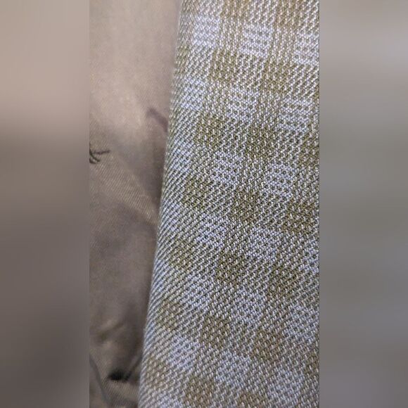 JoS A Banks tailored fit silk wool bland navy blue two button blazer coat sz 44L - Picture 13 of 13